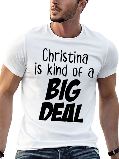 Christina Big Deal Black Graphic T-Shirt