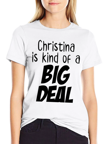 Christina Big Deal Black Graphic T-Shirt