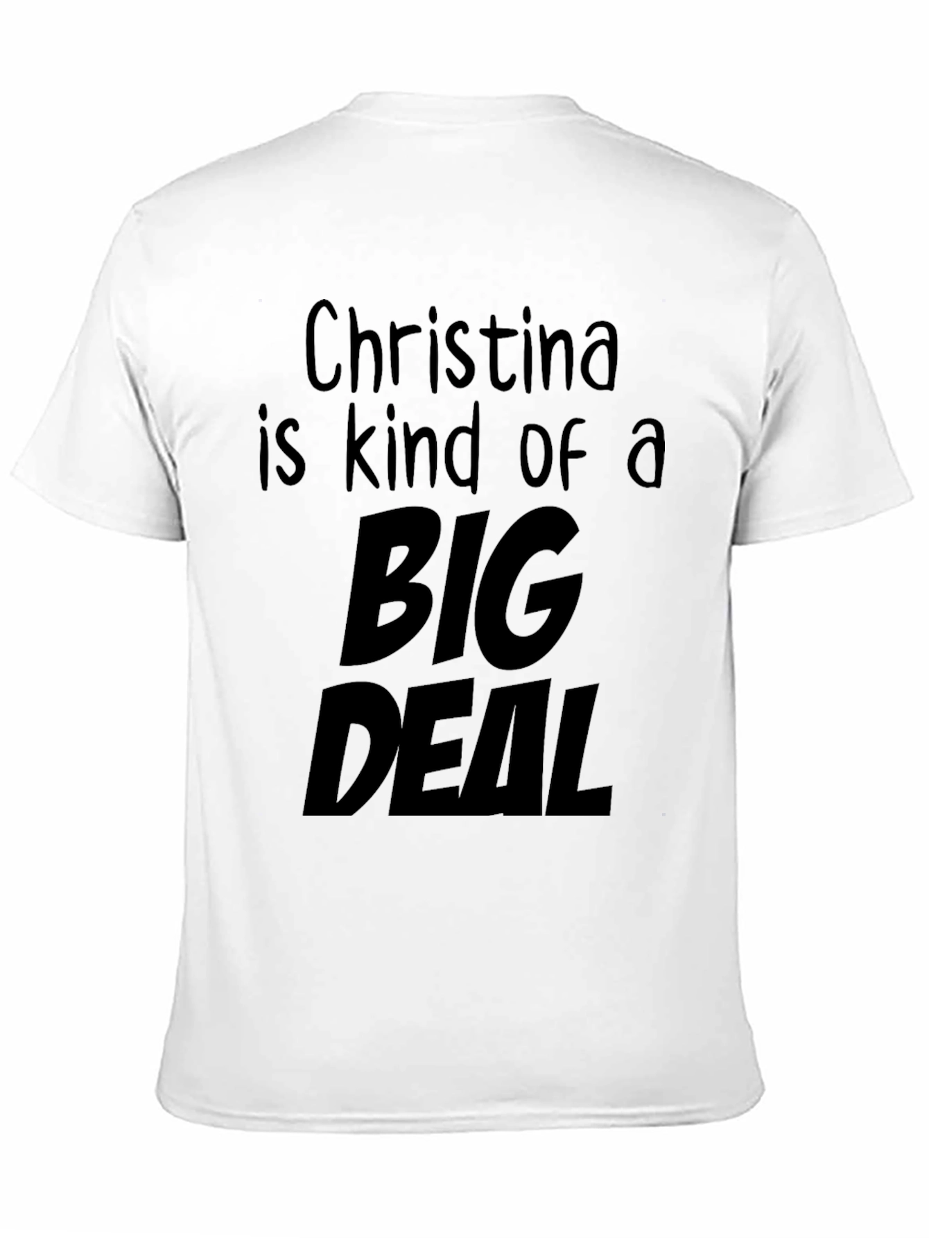 Christina Big Deal Black Graphic T-Shirt