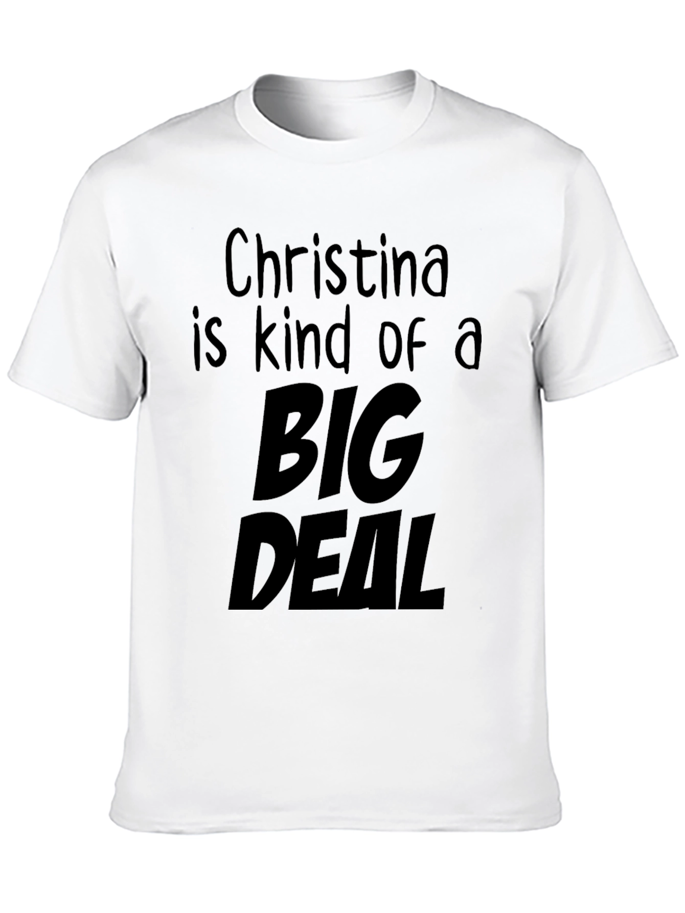 Christina Big Deal Black Graphic T-Shirt