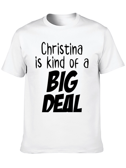Christina Big Deal Black Graphic T-Shirt