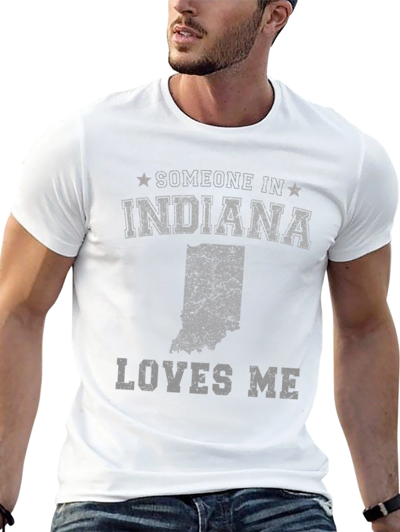 Indiana Loves Me Graphic T-Shirt - Black
