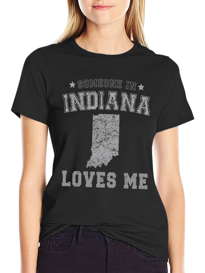 Indiana Loves Me Graphic T-Shirt - Black