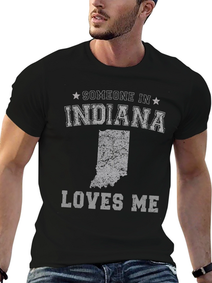 Indiana Loves Me Graphic T-Shirt - Black