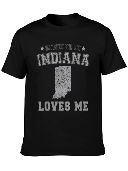 Indiana Loves Me Graphic T-Shirt - Black