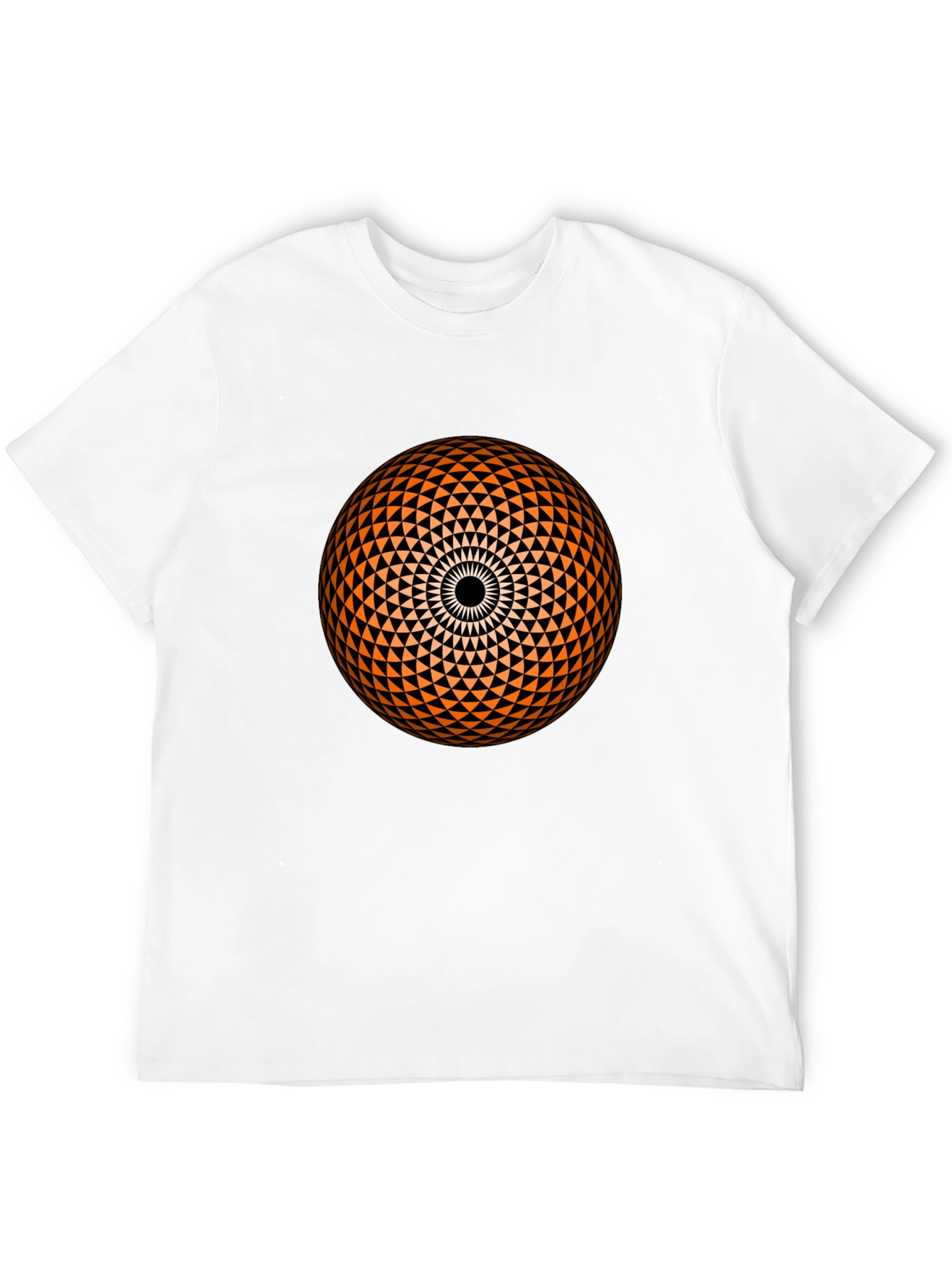 Geometric Sphere Graphic Black T-Shirt