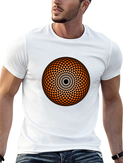 Geometric Sphere Graphic Black T-Shirt