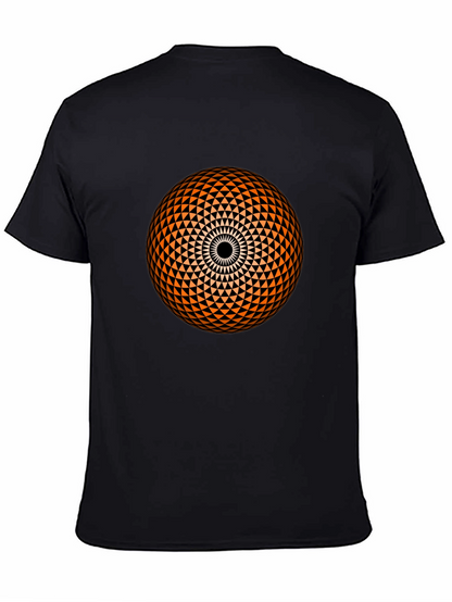 Geometric Sphere Graphic Black T-Shirt