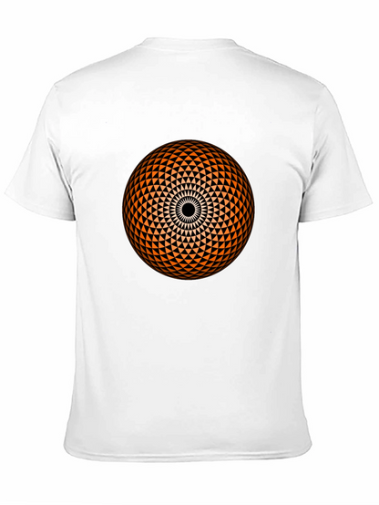 Geometric Sphere Graphic Black T-Shirt