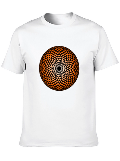Geometric Sphere Graphic Black T-Shirt