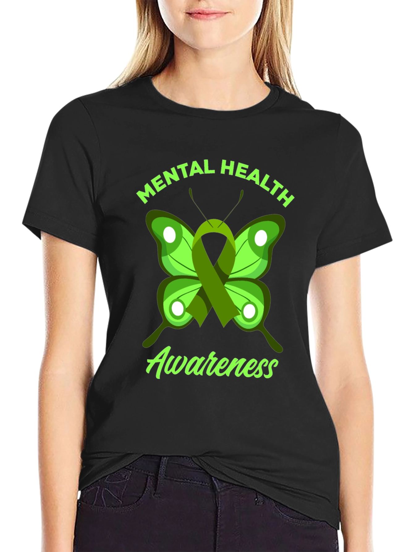 Mental Health Awareness Butterfly Graphic Tee