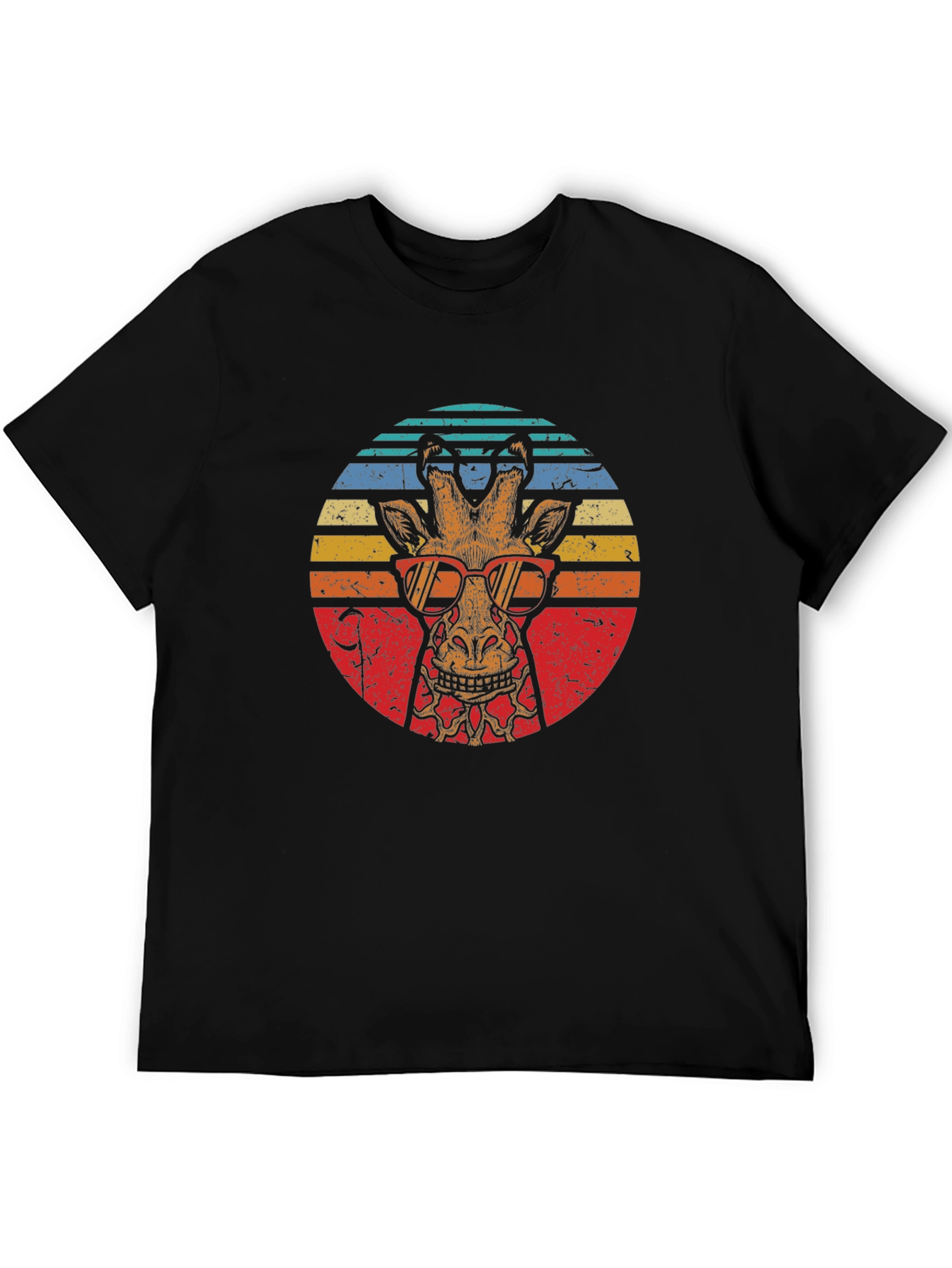Retro Giraffe Sunglasses Graphic T-Shirt
