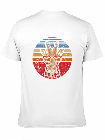 Retro Giraffe Sunglasses Graphic T-Shirt