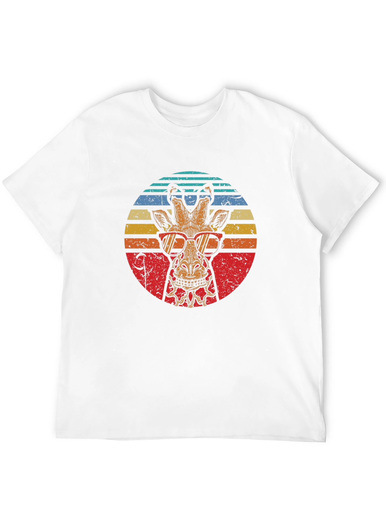 Retro Giraffe Sunglasses Graphic T-Shirt