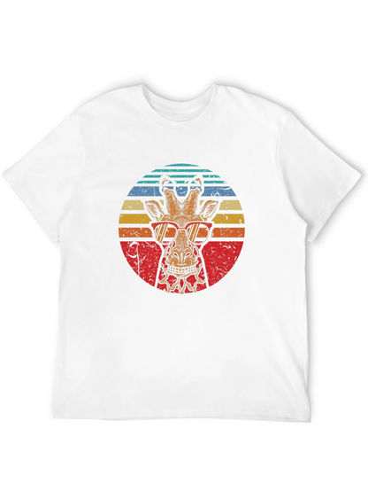Retro Giraffe Sunglasses Graphic T-Shirt