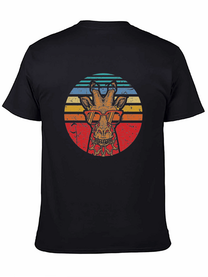 Retro Giraffe Sunglasses Graphic T-Shirt