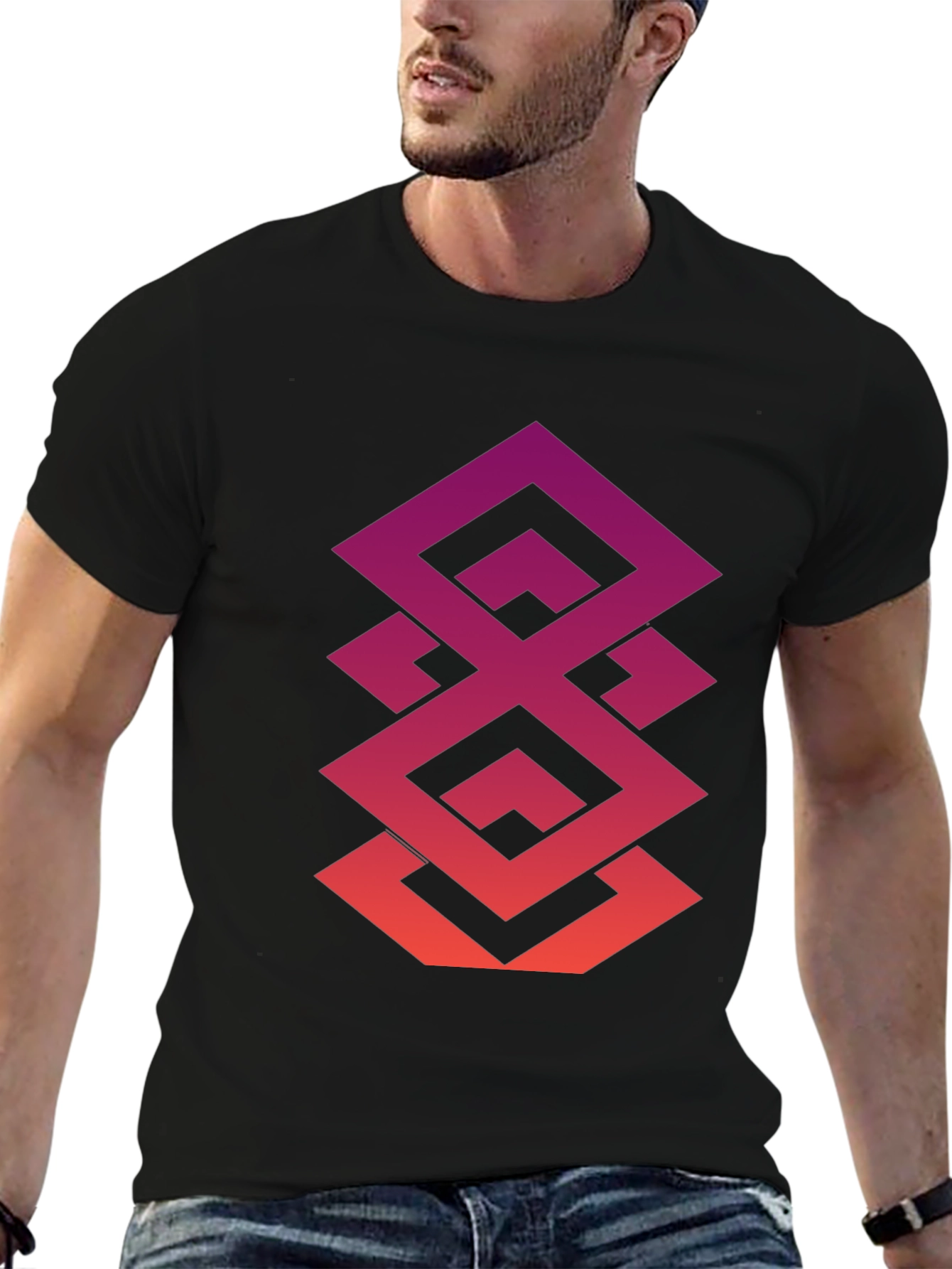 Geometric Gradient Tee - Modern Streetwear