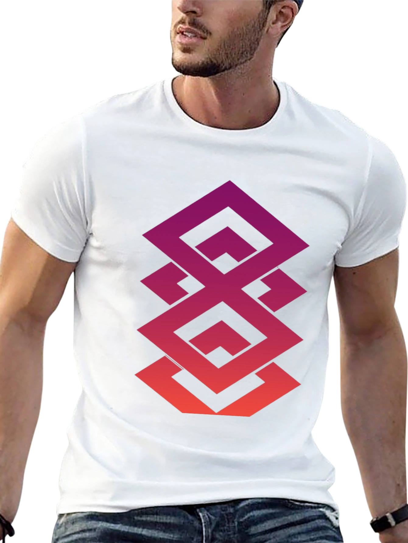 Geometric Gradient Tee - Modern Streetwear