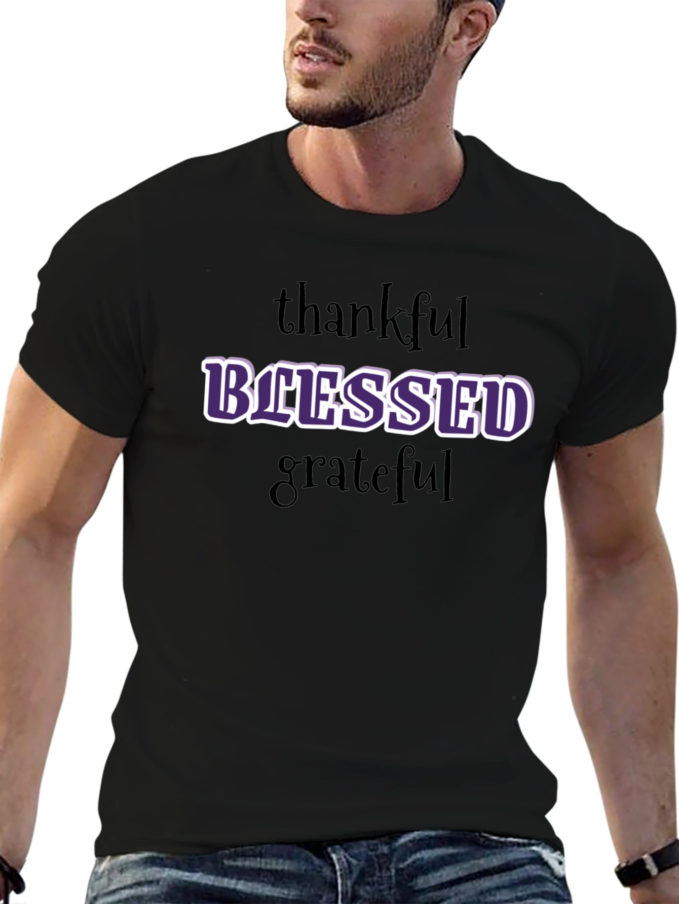 Blessed Graphic T-Shirt - Thankful Grateful Everyday Style