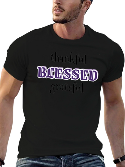 Blessed Graphic T-Shirt - Thankful Grateful Everyday Style