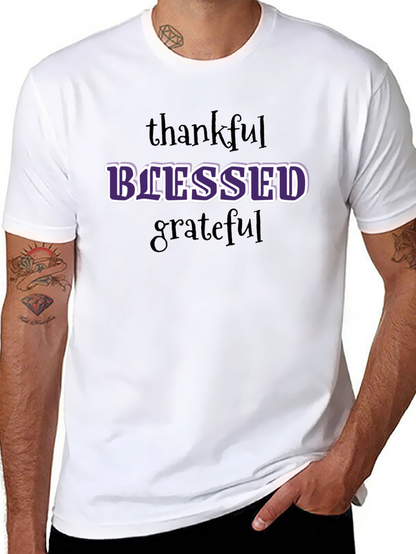 Blessed Graphic T-Shirt - Thankful Grateful Everyday Style