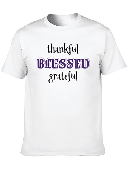 Blessed Graphic T-Shirt - Thankful Grateful Everyday Style