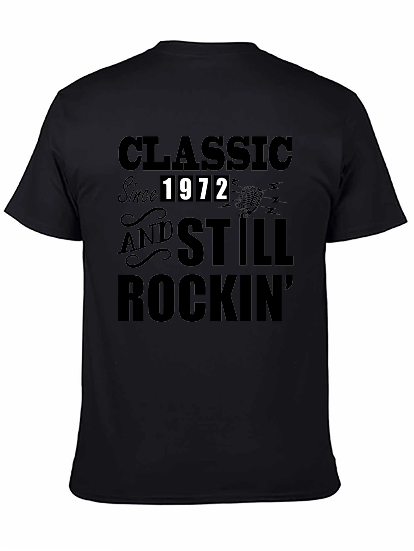 Classic Since 1972 Black Graphic T-Shirt