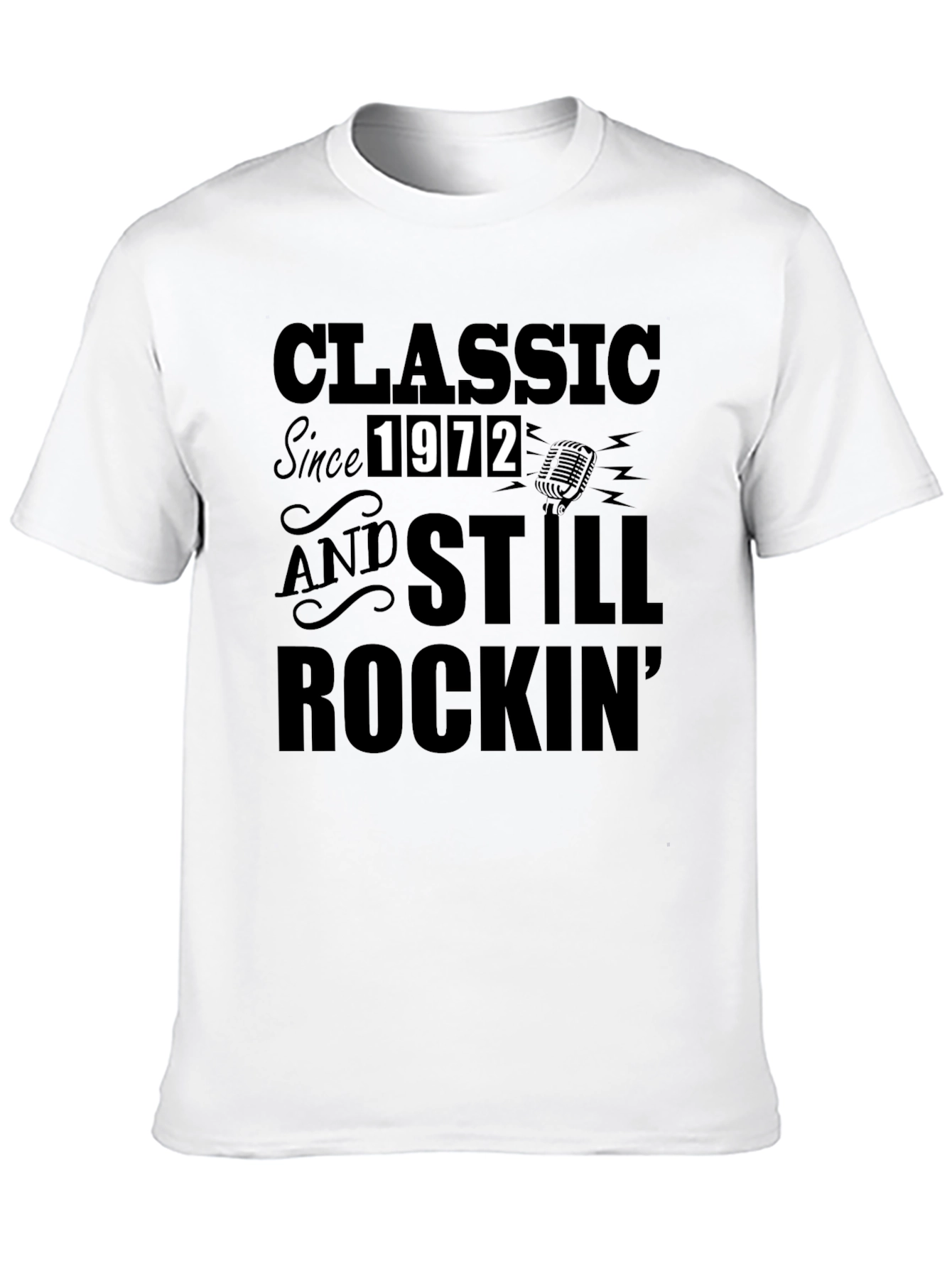 Classic Since 1972 Black Graphic T-Shirt