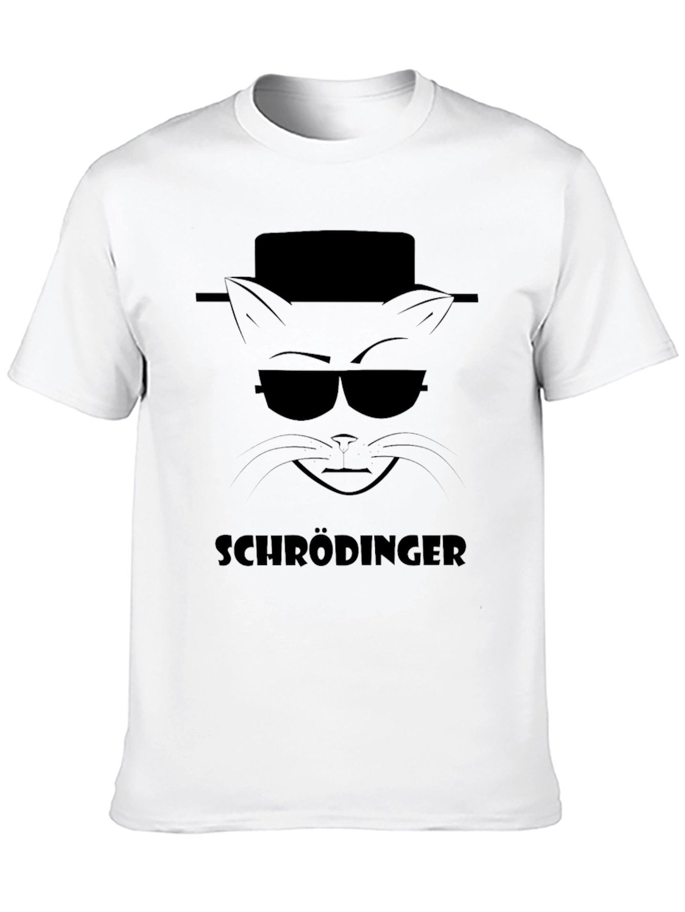 Schrödingers Cat Heisenberg Style Black T-Shirt