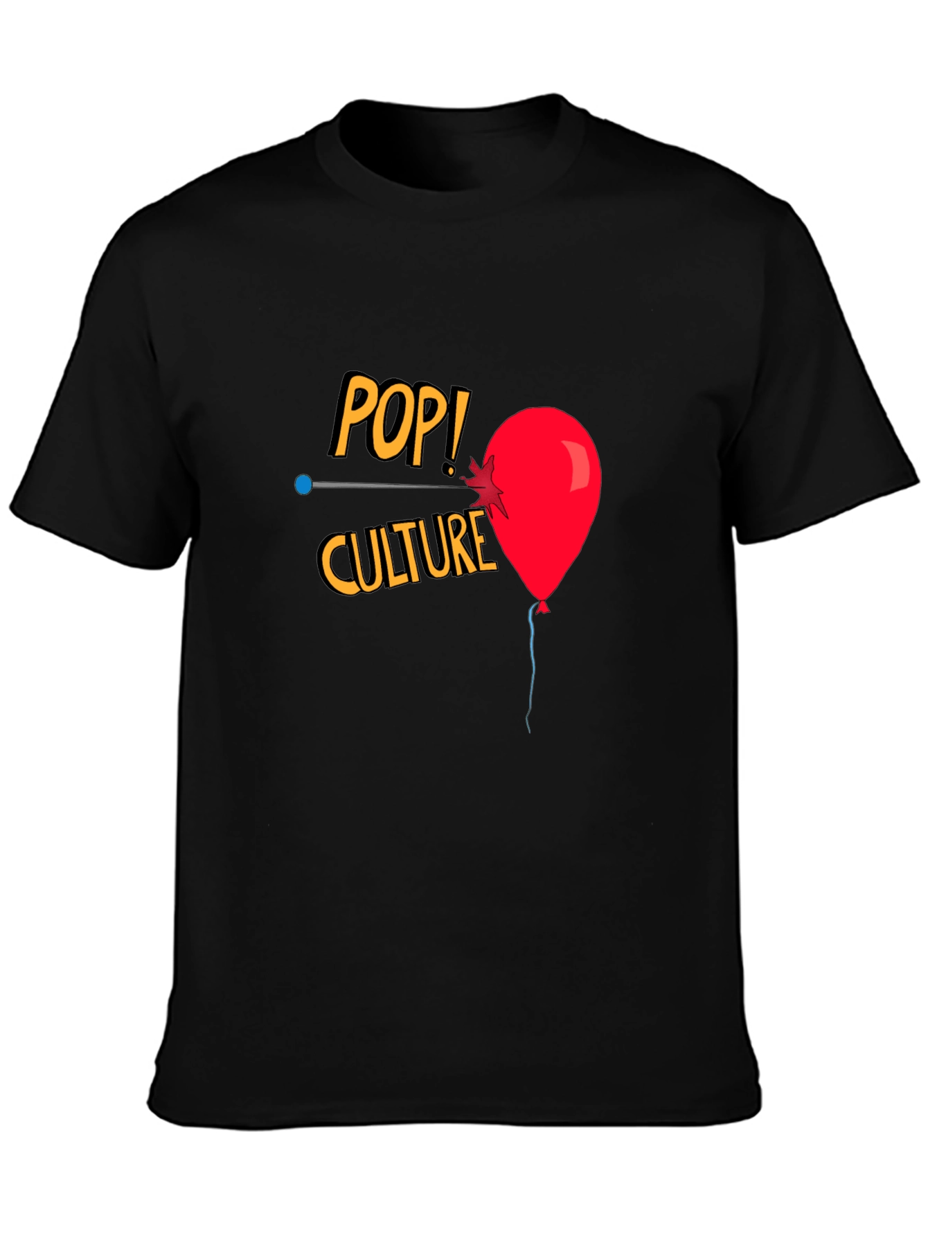 Pop Culture T-Shirt with Balloon Graphic