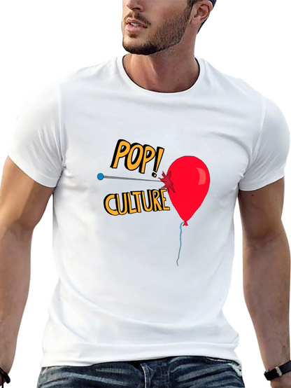 Pop Culture T-Shirt with Balloon Graphic