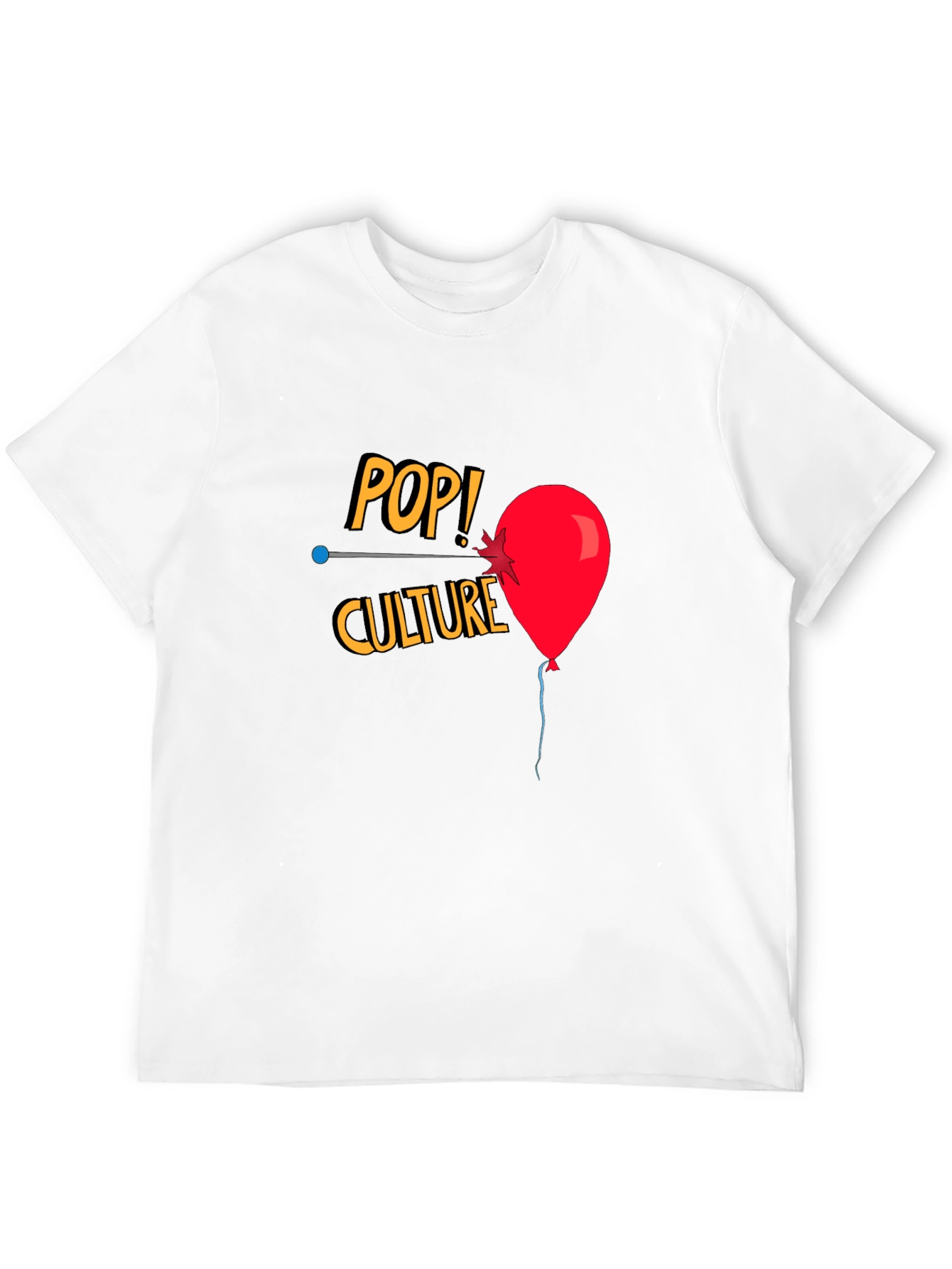 Pop Culture T-Shirt with Balloon Graphic