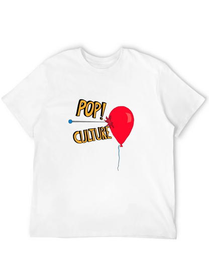 Pop Culture T-Shirt with Balloon Graphic