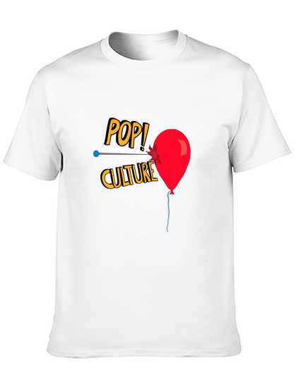 Pop Culture T-Shirt with Balloon Graphic