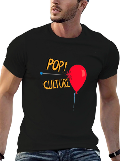 Pop Culture T-Shirt with Balloon Graphic
