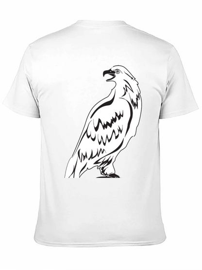 Eagle Graphic Print Crew Neck T-Shirt