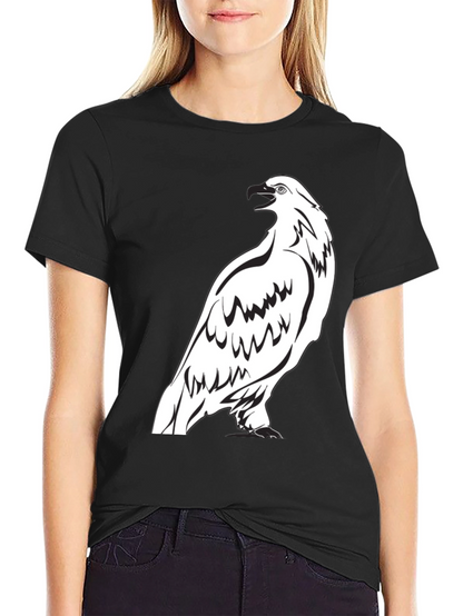 Eagle Graphic Print Crew Neck T-Shirt