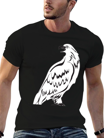 Eagle Graphic Print Crew Neck T-Shirt