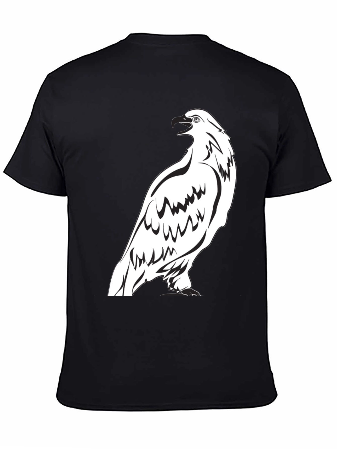 Eagle Graphic Print Crew Neck T-Shirt