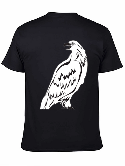 Eagle Graphic Print Crew Neck T-Shirt