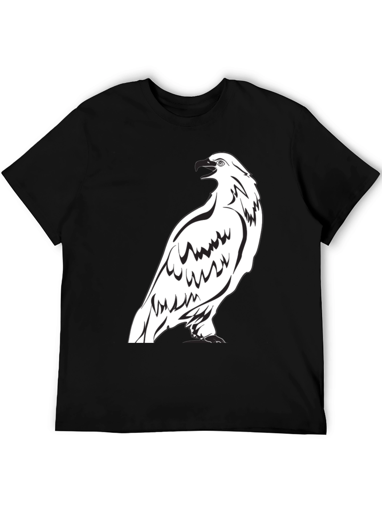 Eagle Graphic Print Crew Neck T-Shirt