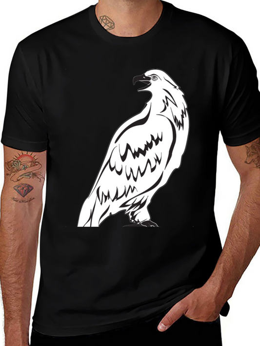 Eagle Graphic Print Crew Neck T-Shirt