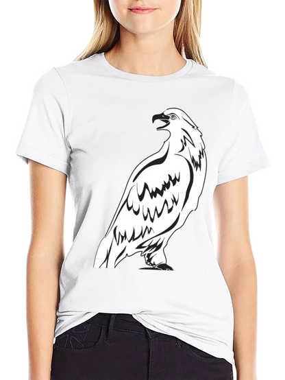 Eagle Graphic Print Crew Neck T-Shirt