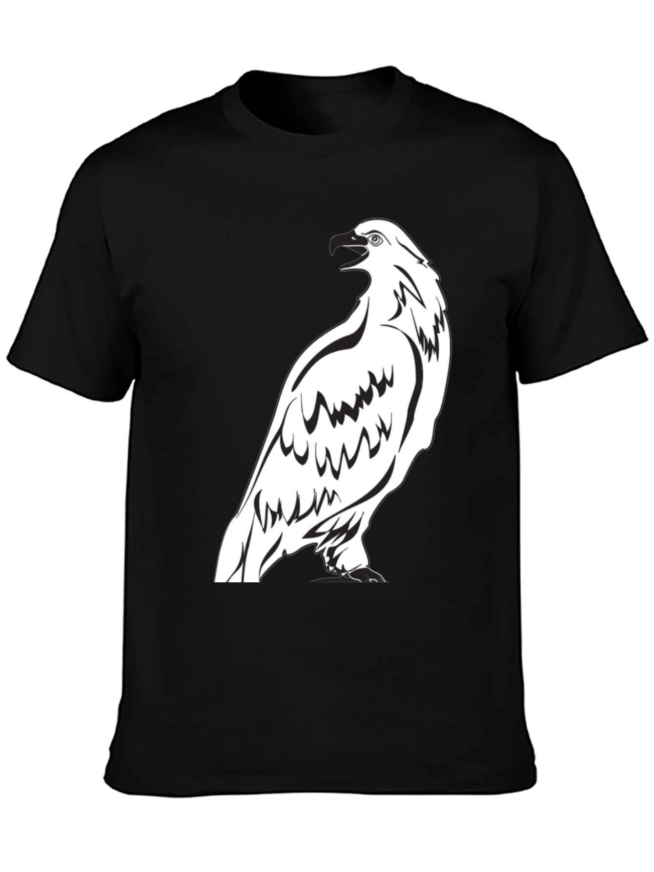 Eagle Graphic Print Crew Neck T-Shirt