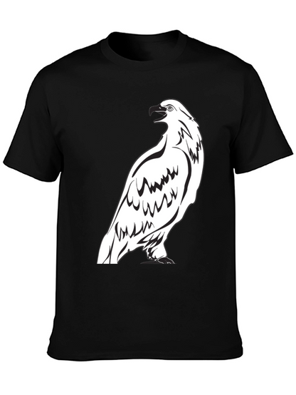Eagle Graphic Print Crew Neck T-Shirt