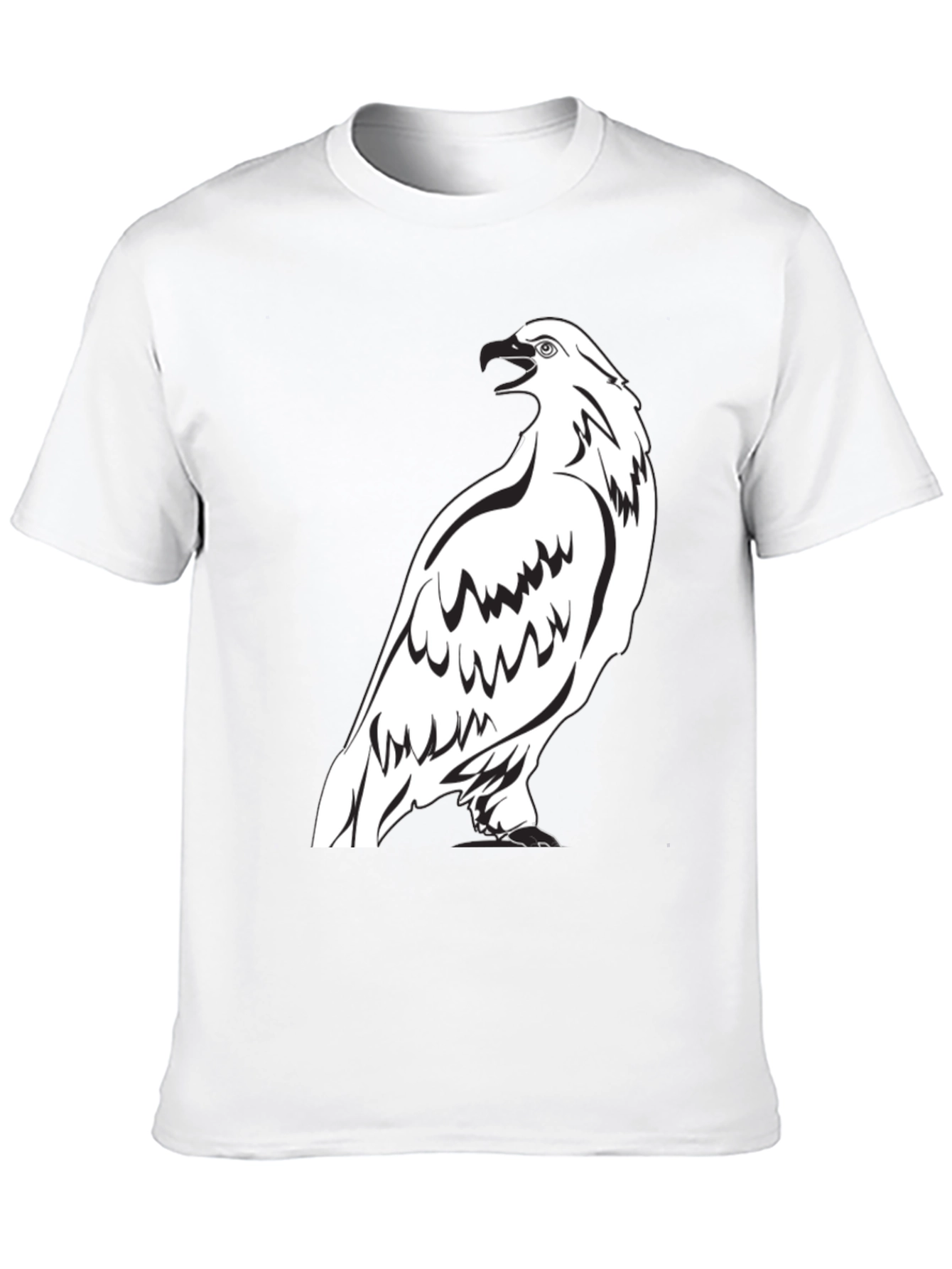 Eagle Graphic Print Crew Neck T-Shirt