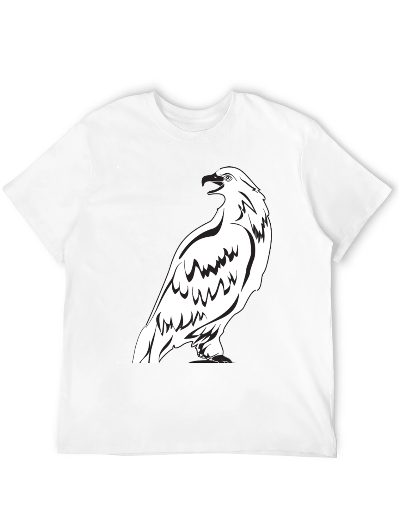 Eagle Graphic Print Crew Neck T-Shirt