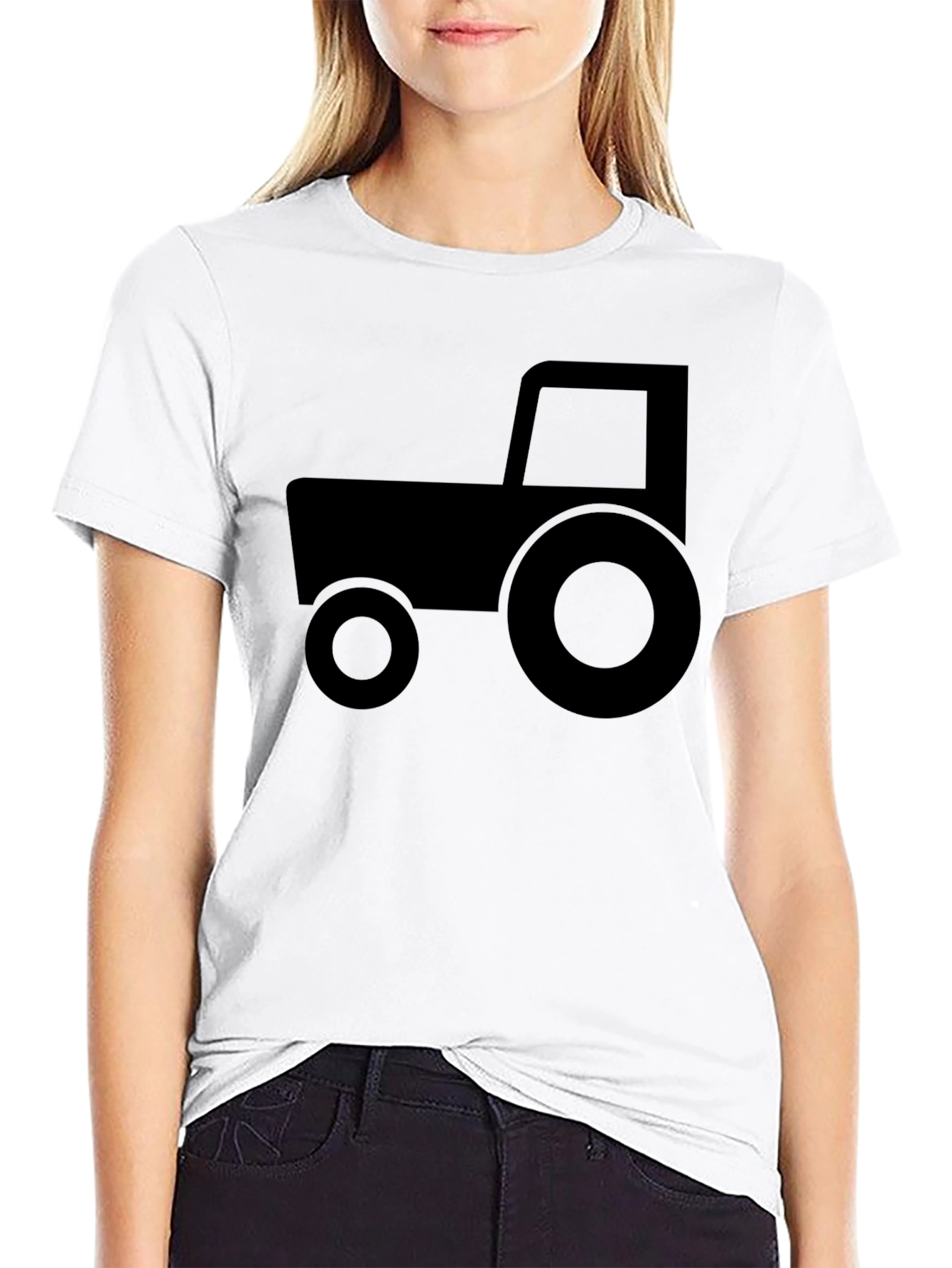 Black Tractor Graphic T-Shirt