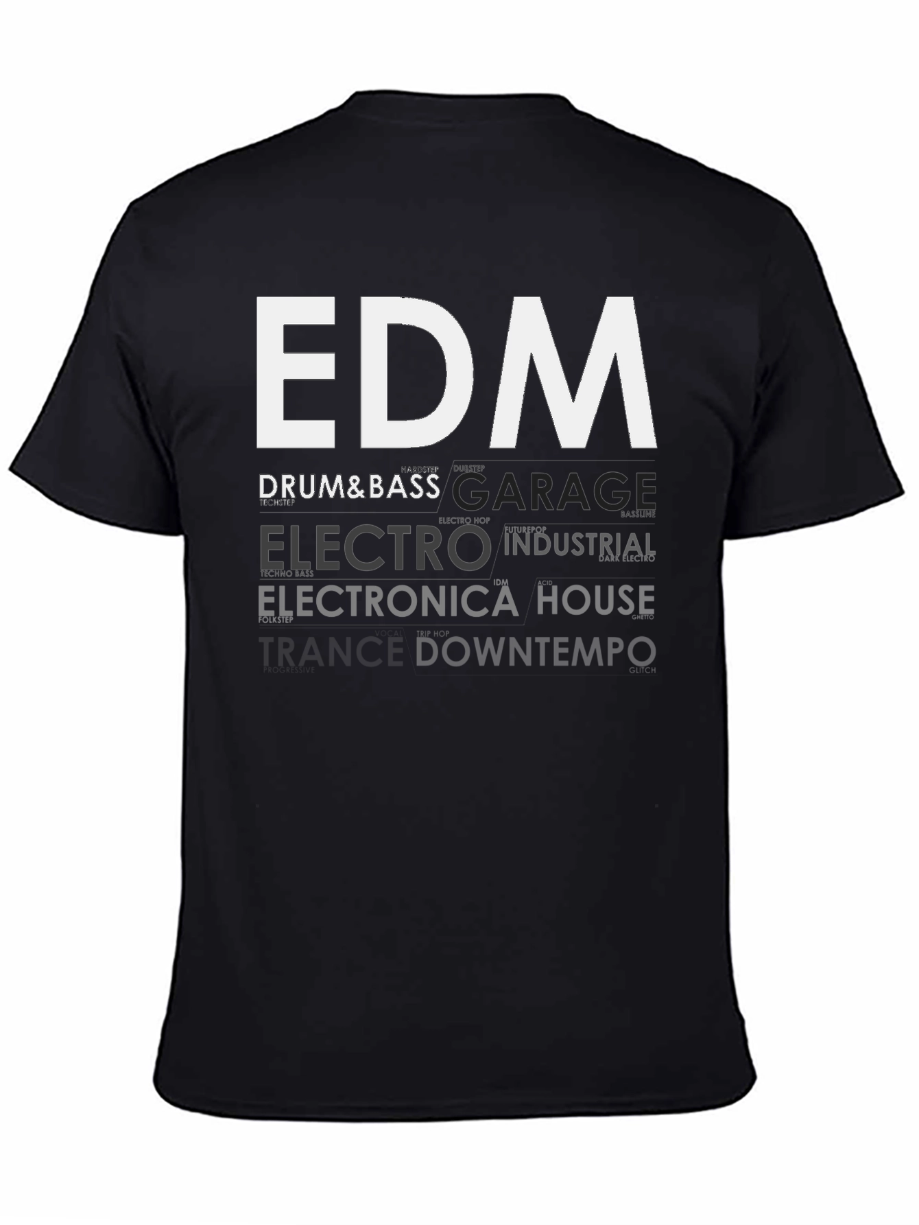 EDM Music Genres Graphic T-Shirt