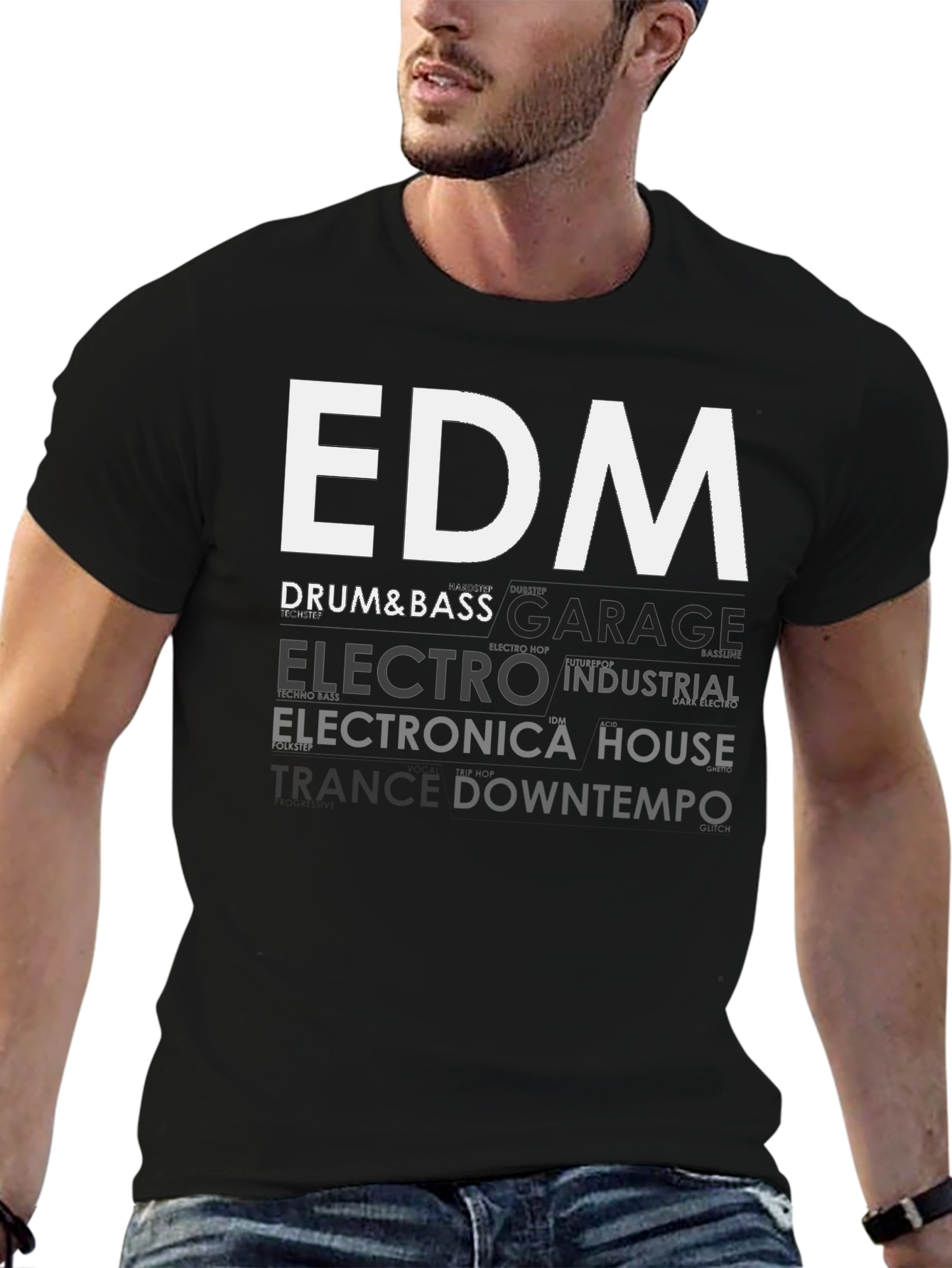 EDM Music Genres Graphic T-Shirt